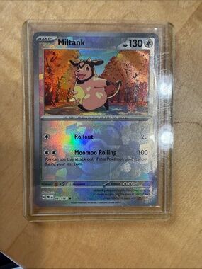 Pokemon Miltank Holofoil Silver and Pink Collectible Card